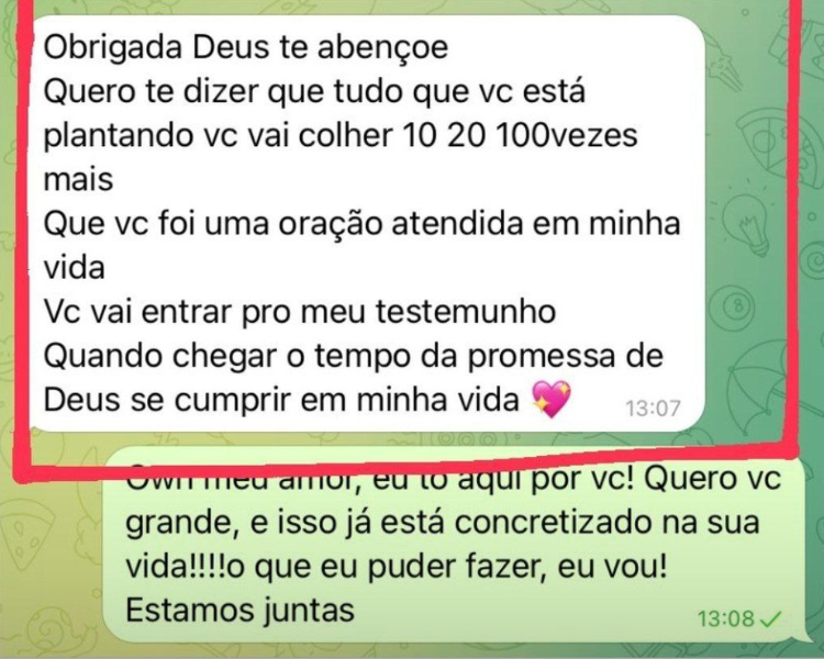 Depoimento de aluna 1