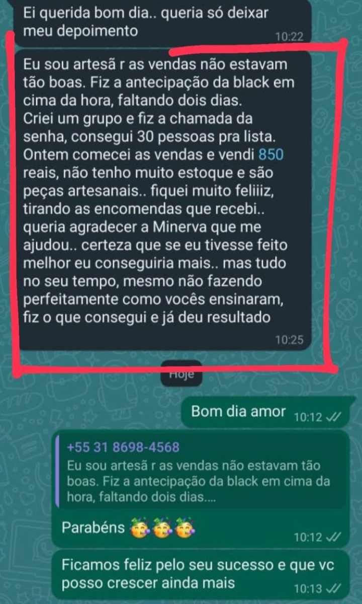 Depoimento de aluna 9